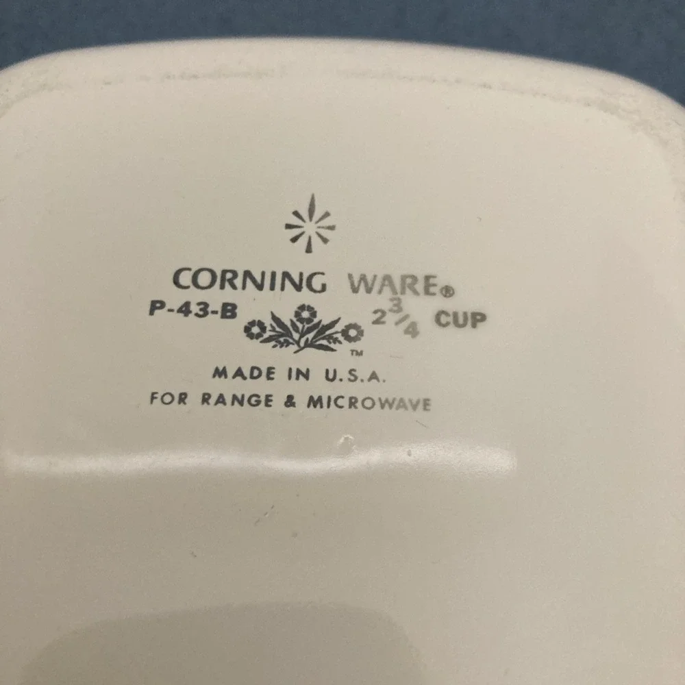 VTG Corning Ware Blue Cornflower 2 3/4 Cup Baking Dish (P-43-B)‎ No Lid